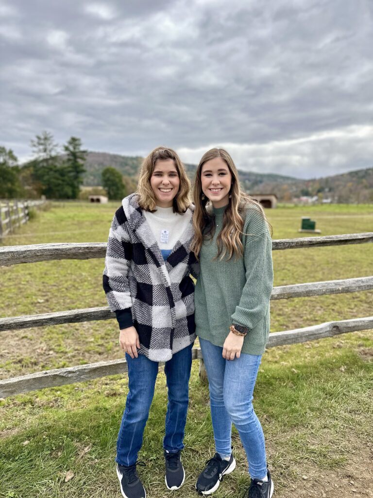 sisters at Billings Farm in Vermont