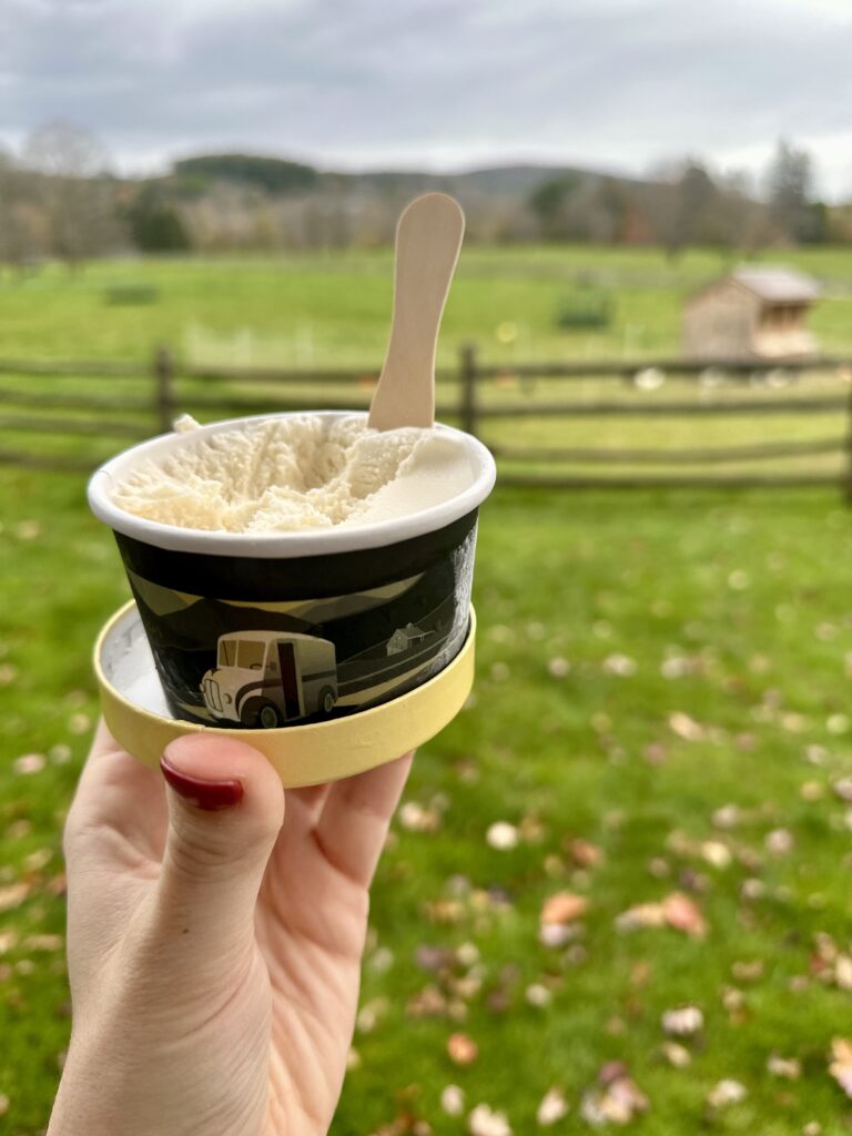 maple ice cream at billings farm in vermont