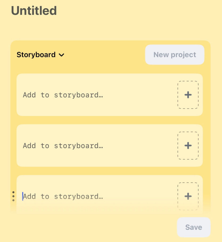 Instagram Edits app Storyboard feature interface screenshot